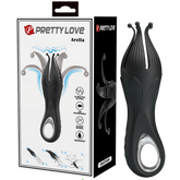 Pretty Love Arella Rechargeable Clitoral Massager Black Clit Ticklers and Pulsators